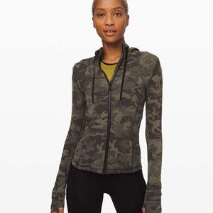 Lululemon Hooded Define Jacket Nulu Incognito Camo Multi Gator Green Size 8